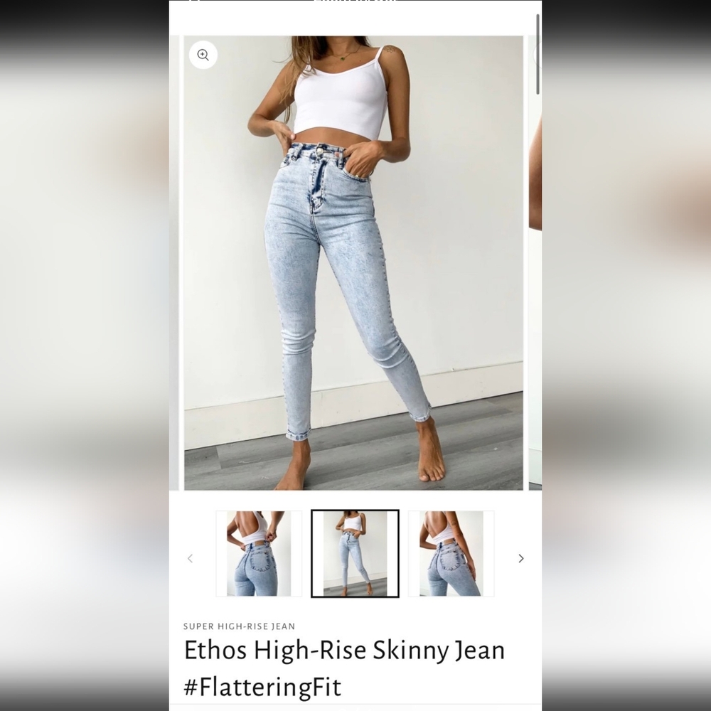 Chipre Ethos High-Rise Skinny Jeans in Light Blue